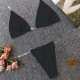 Черен бански от две части с прозрачни презрамки
