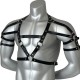 Мъжки Черен Кожен BDSM Харнес за Гърди и Рамене Мъжки Черен Кожен BDSM Харнес за Гърди и Рамене