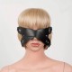 Черна кожена BDSM превръзка за очи