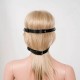 Черна кожена BDSM превръзка за очи