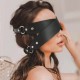 Черна кожена BDSM превръзка за очи
