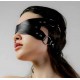 Черна кожена BDSM превръзка за очи