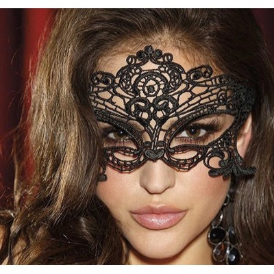 Черна BDSM маска sexy eyes от плетена дантела