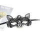 Черна BDSM маска Naughty kitten от плетена дантела