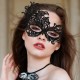 Черна BDSM маска Phoenix от плетена дантела