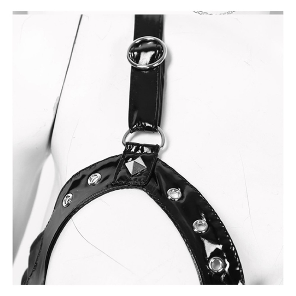 Латексов BDSM сутиен с отворени чашки