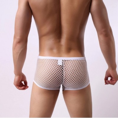 Бели мрежести мъжки боксерки White Net