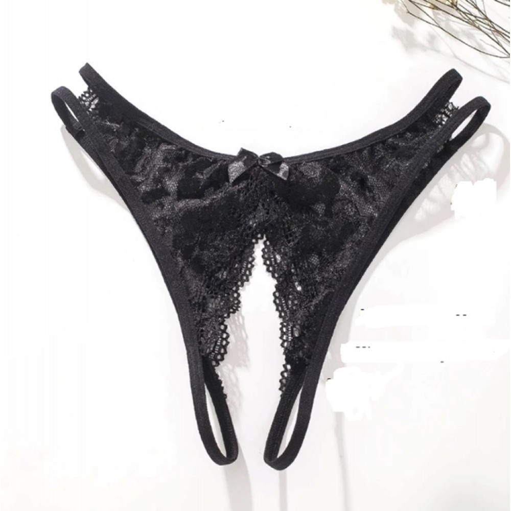 Черни бикини без дъно Black Rose