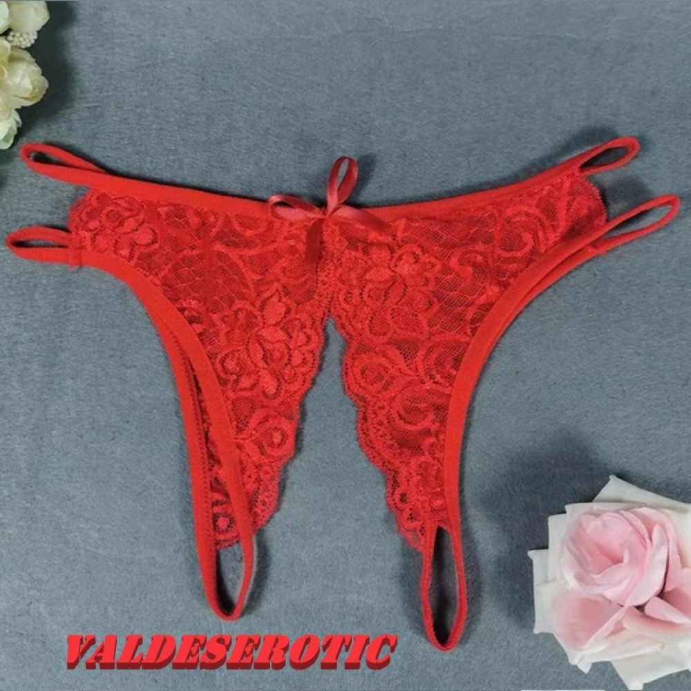 Червени бикини без дъно Red Rose размер M-L